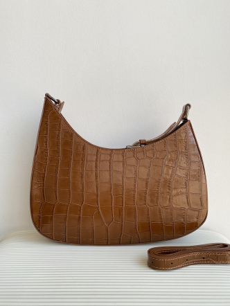 Сумка 0175maxi Карамельный кроко-кожа (617)